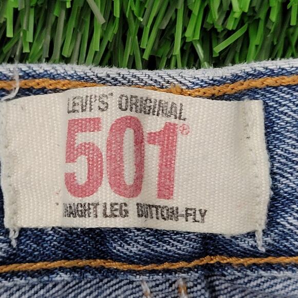 LEVIS Cut-Off Jeans Shorts Womens 14 34x5 High-Waist Jorts - Picture 12 of 13